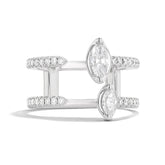 Couture Paradox 2-Row Floating Diamonds Ring
