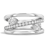Couture Paradox Pear Bypass Ring