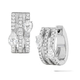 Couture Paradox Pear 3-Row Hoop Earrings