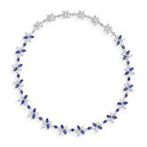 Couture Gemstone And Diamond Floral Necklace