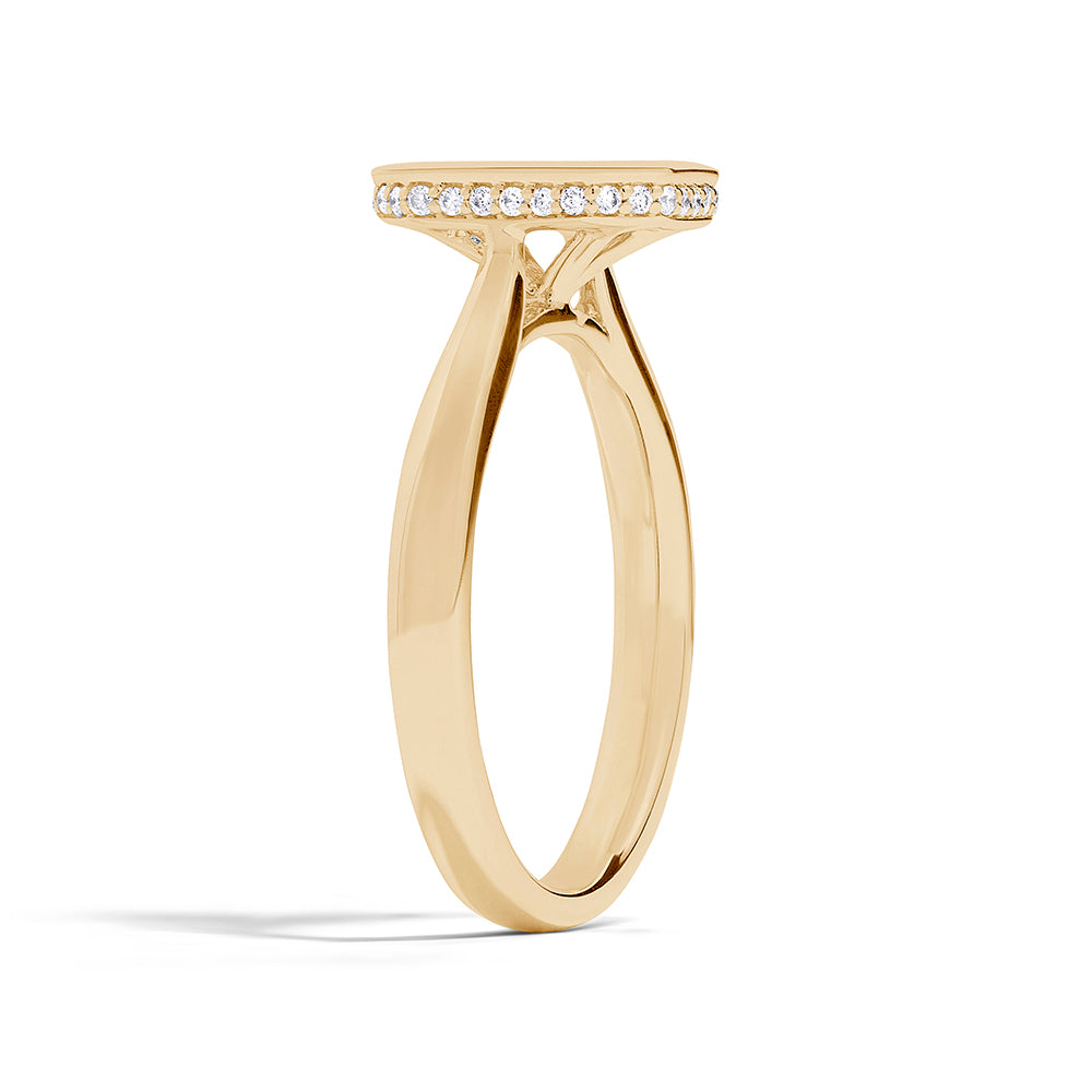 Couture Empress Emerald Classic Solitaire Bezel-Set Ring