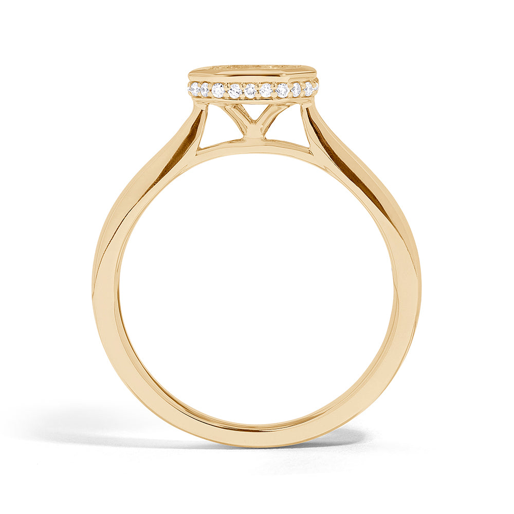 Couture Empress Emerald Classic Solitaire Bezel-Set Ring