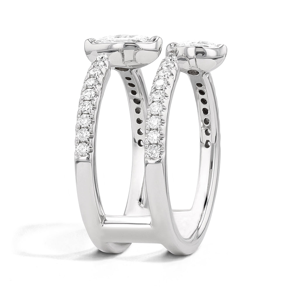 Couture Paradox 2-Row Floating Diamonds Ring