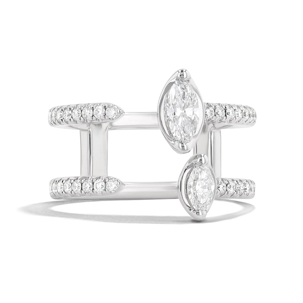 Couture Paradox 2-Row Floating Diamonds Ring
