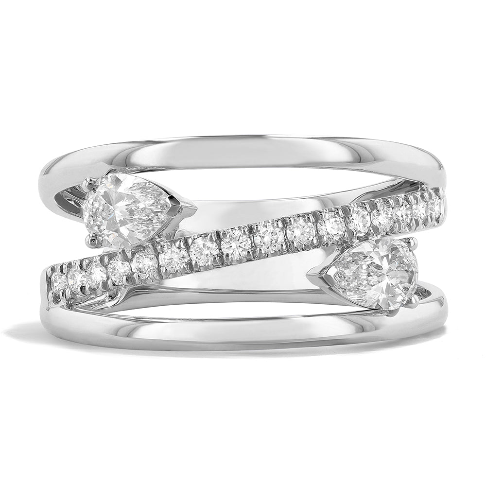 Couture Paradox Pear Bypass Ring