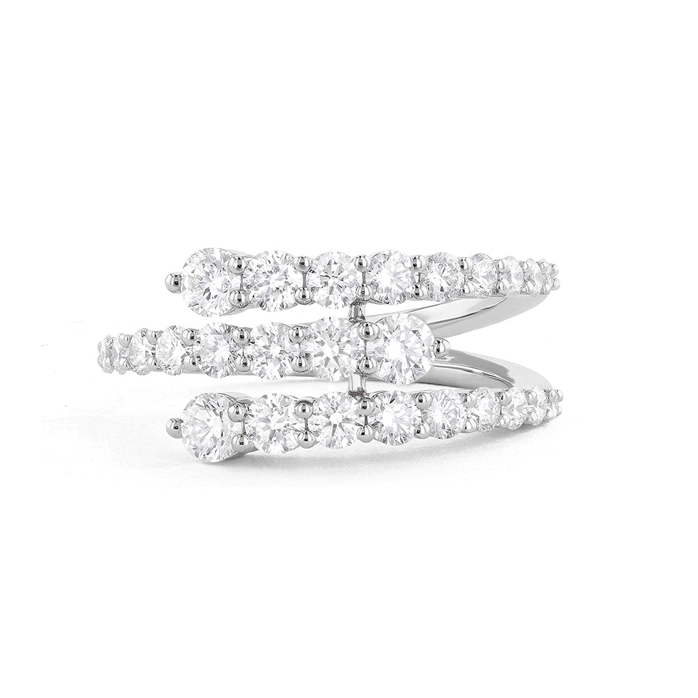 Couture Triple Row Diamond Split Shank Band