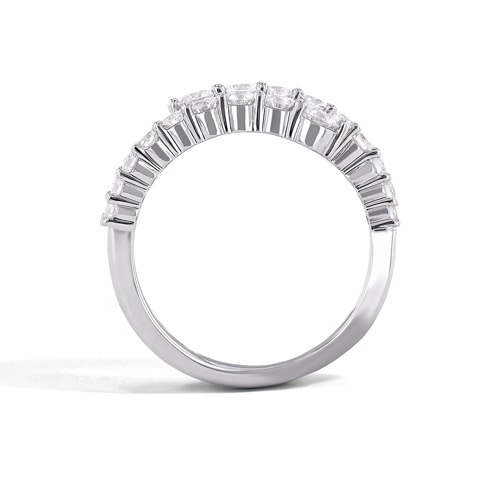 Couture Triple Row Diamond Split Shank Band