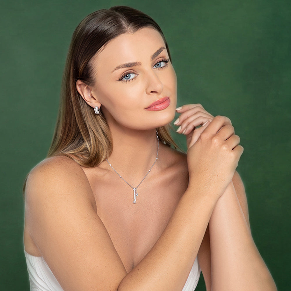 Couture Paradox Pear 3-Row Hoop Earrings