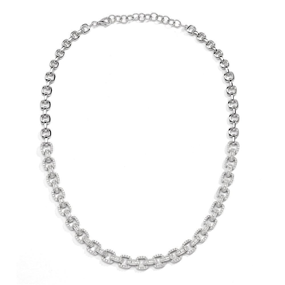 Couture Baguette Link Necklace