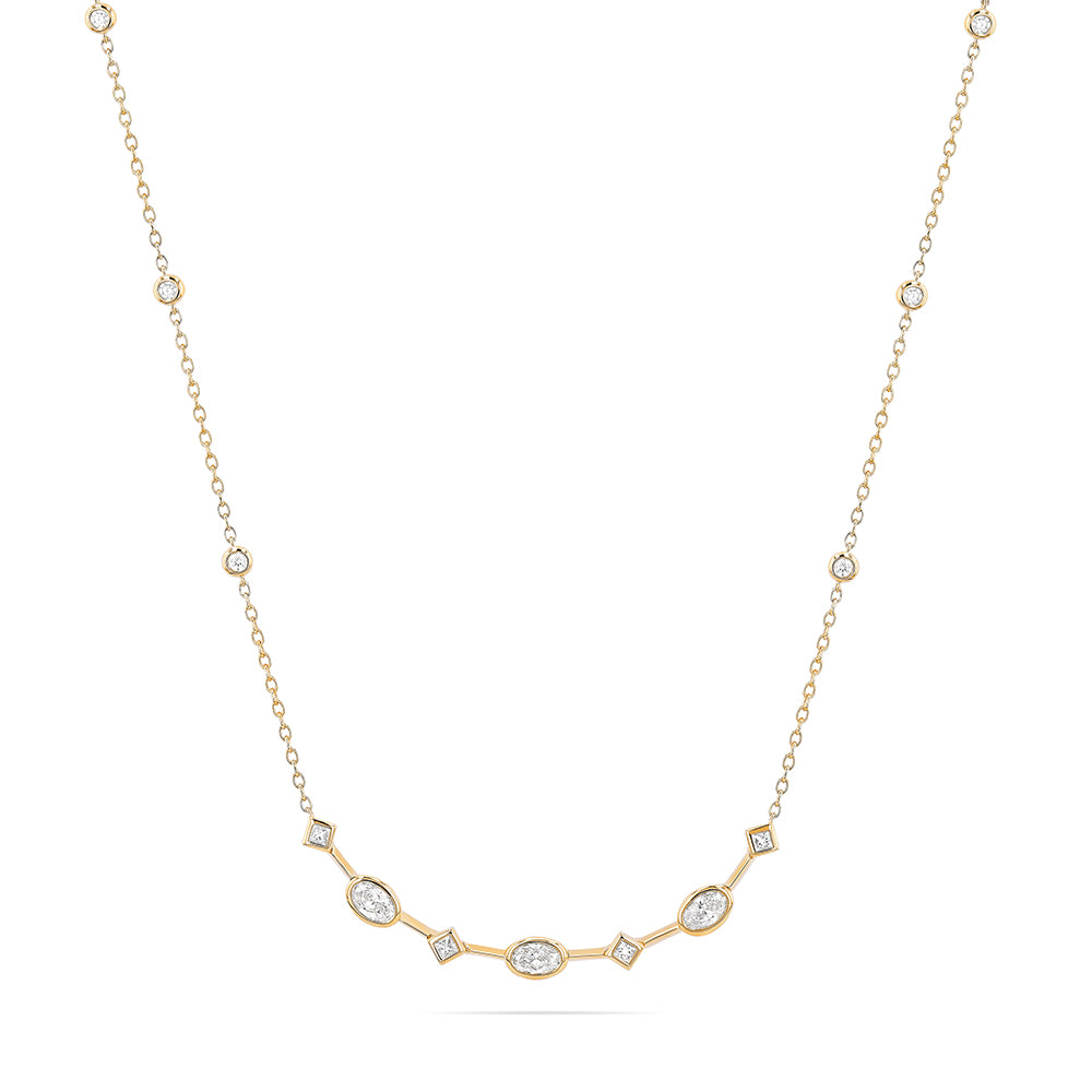 Couture Duchess Oval Princess Bezel Necklace