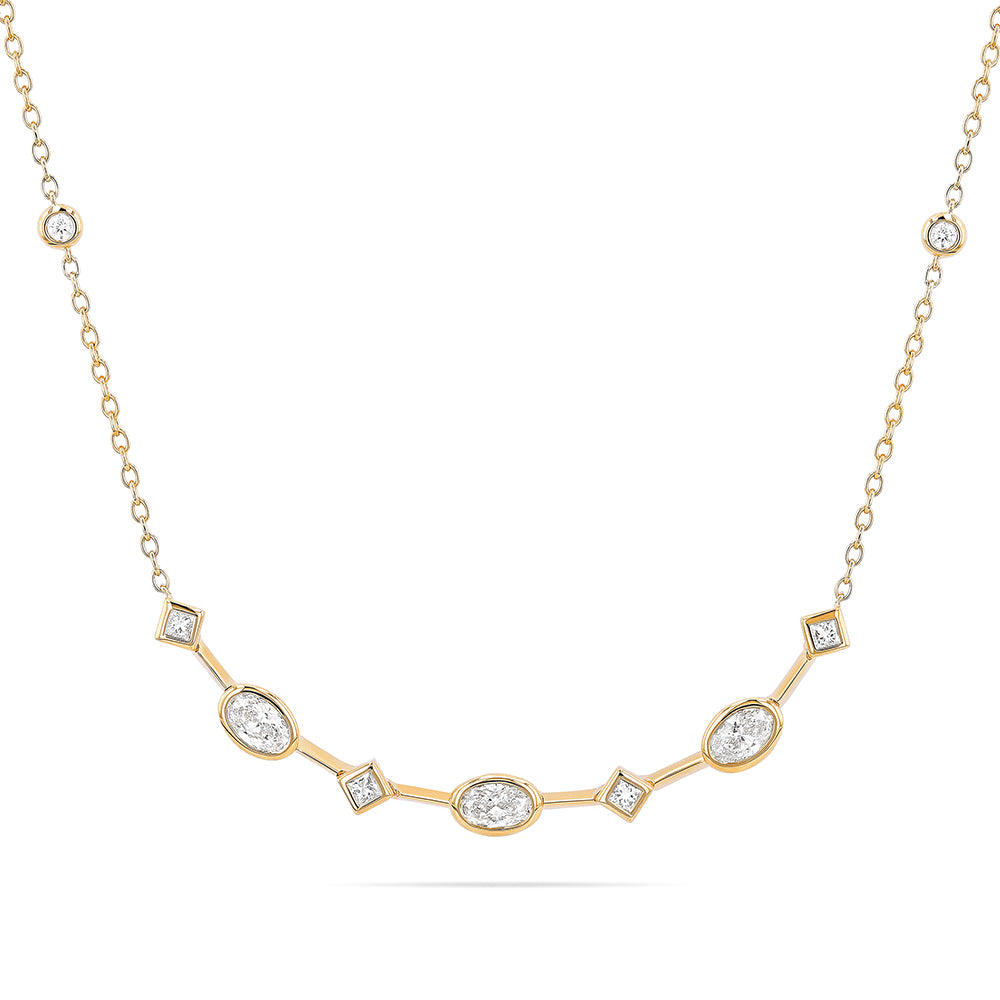 Couture Duchess Oval Princess Bezel Necklace