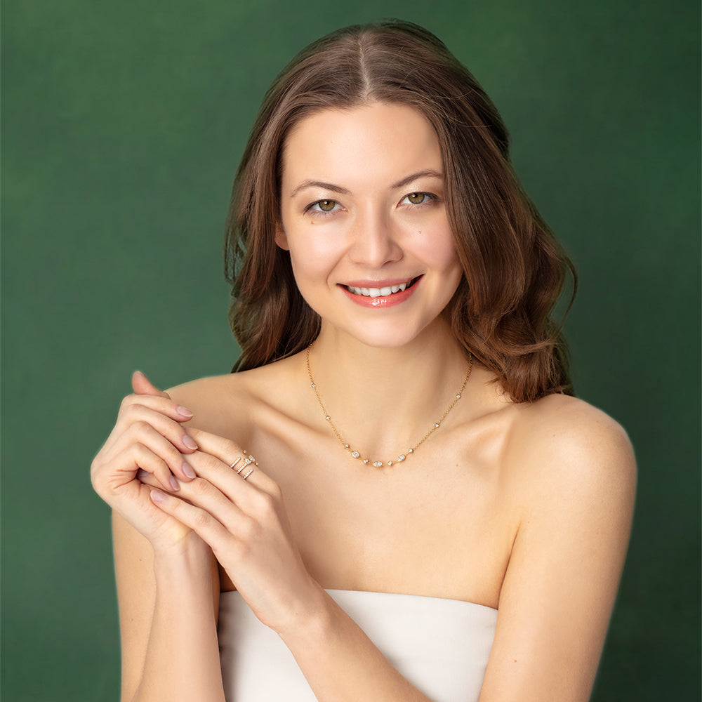 Couture Duchess Oval Princess Bezel Necklace