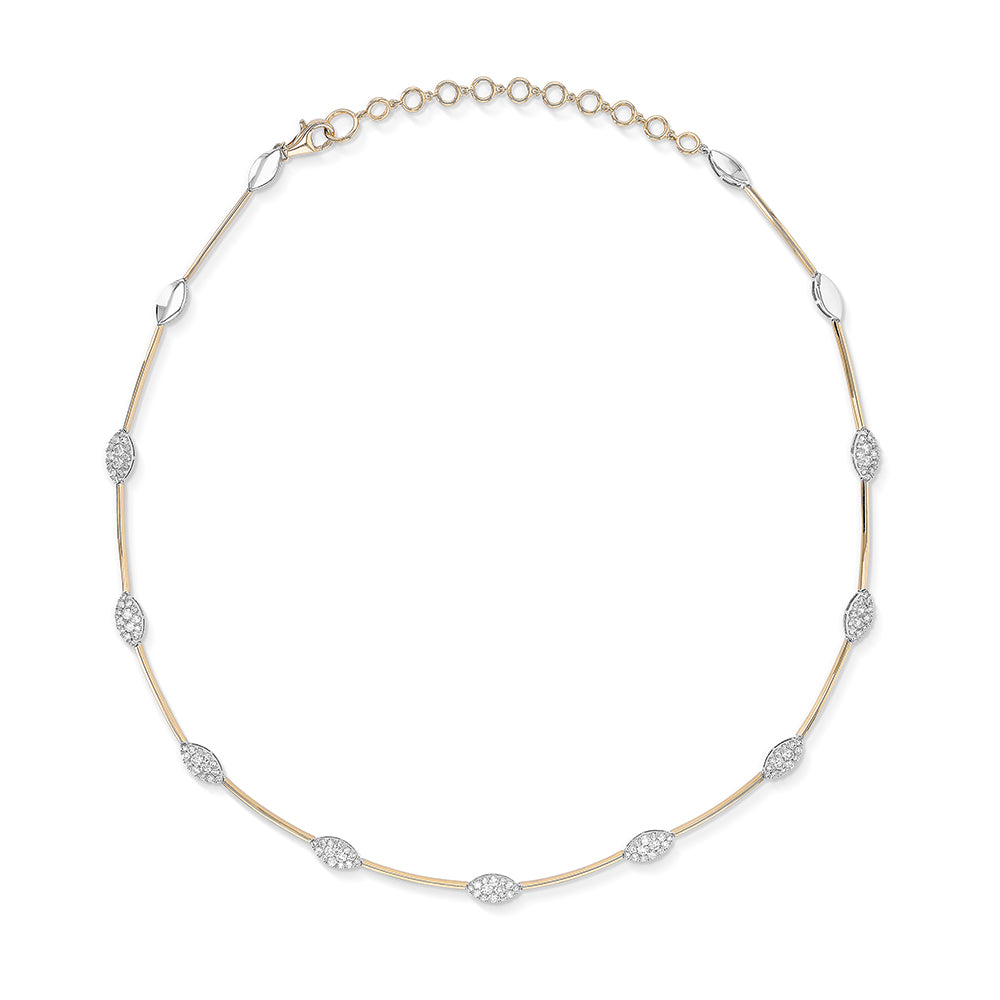 Couture Fiori Marquise Bar Necklace